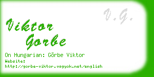 viktor gorbe business card